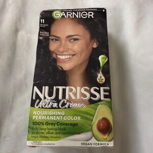 Garnier Nutrisse Ultra Creme Permanent Hair Color 11 Blackest Black 603084446759